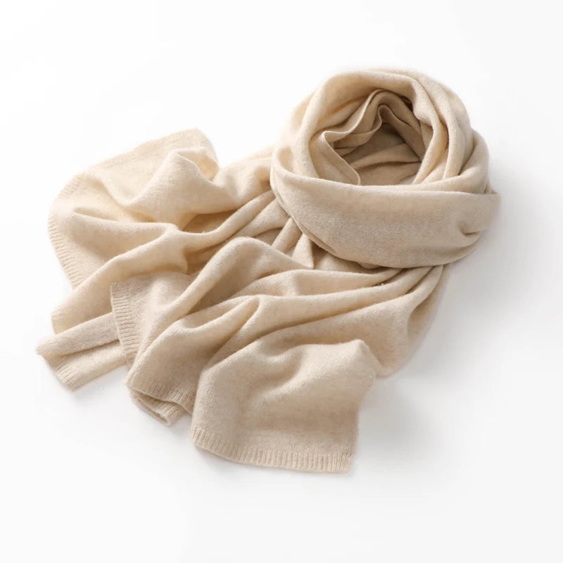 KOIJINSKY New 100% Cashmere / 35% Cashmere 180*40 Women's Knitted Scarf Autumn Soft Solid Scarf Winter Warm Solid Men's Scarf